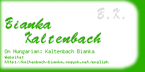 bianka kaltenbach business card